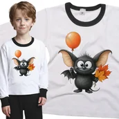 Piżamy dla dziewczynek - Piżama dziecięca Słodki Nietoperz Z Balonikiem I Liśćmi Jesień 86/92 - VoloDonum - miniaturka - grafika 1