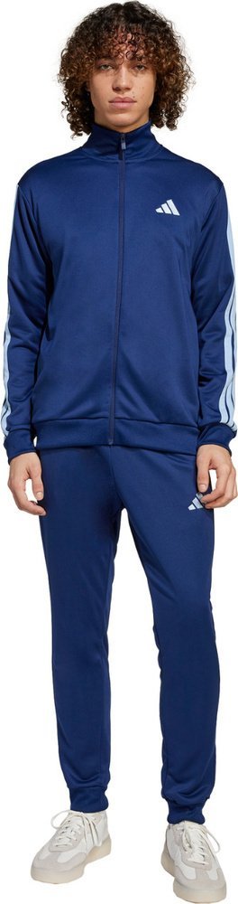 Adidas Dres męski adidas Sportswear Basic 3-Stripes French Terry niebieski JI8873 2XL