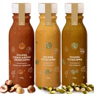 Słodkie kremy i masła - Zestaw 3*polewa do lodów: polewa pistacjowa polewa czekoladowa 3*330g DESEO - miniaturka - grafika 1