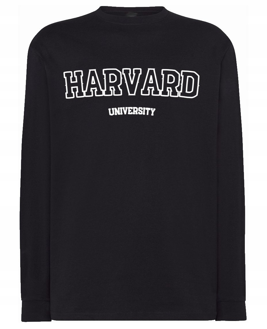 Longsleeve męski nadruk napis HARVARD r.XS