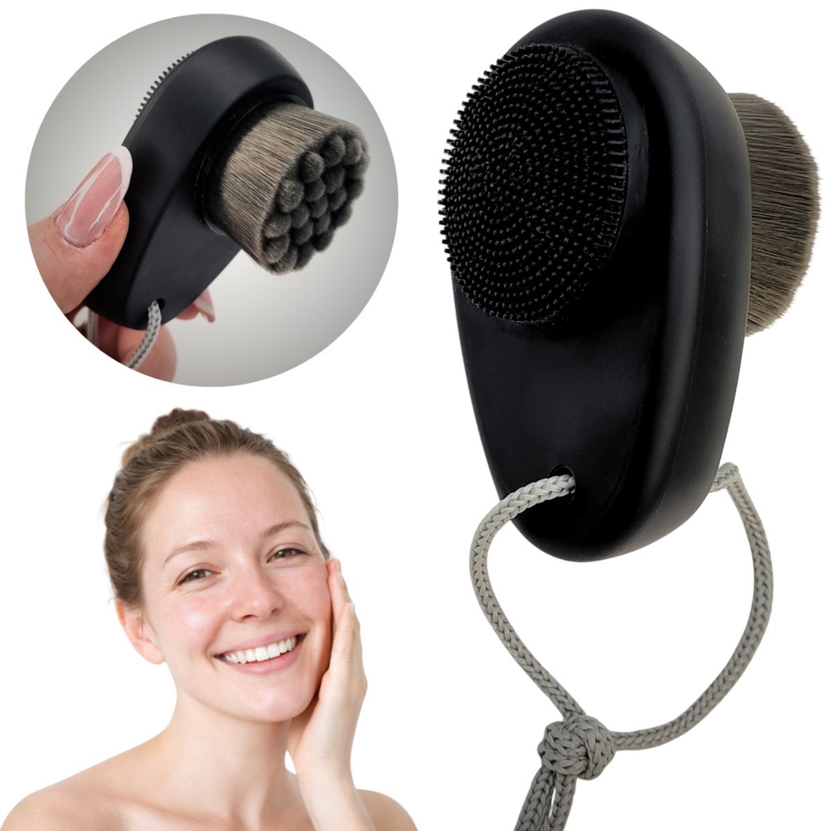 Masażer 2W1 Do Drenażu Limfatycznego Twarzy Do Mycia Szczotka Limfatyczny