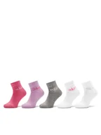 Skarpetki dla dzieci - adidas Zestaw 5 par wysokich skarpet dziecięcych Linear IR8229 Kolorowy - miniaturka - grafika 1