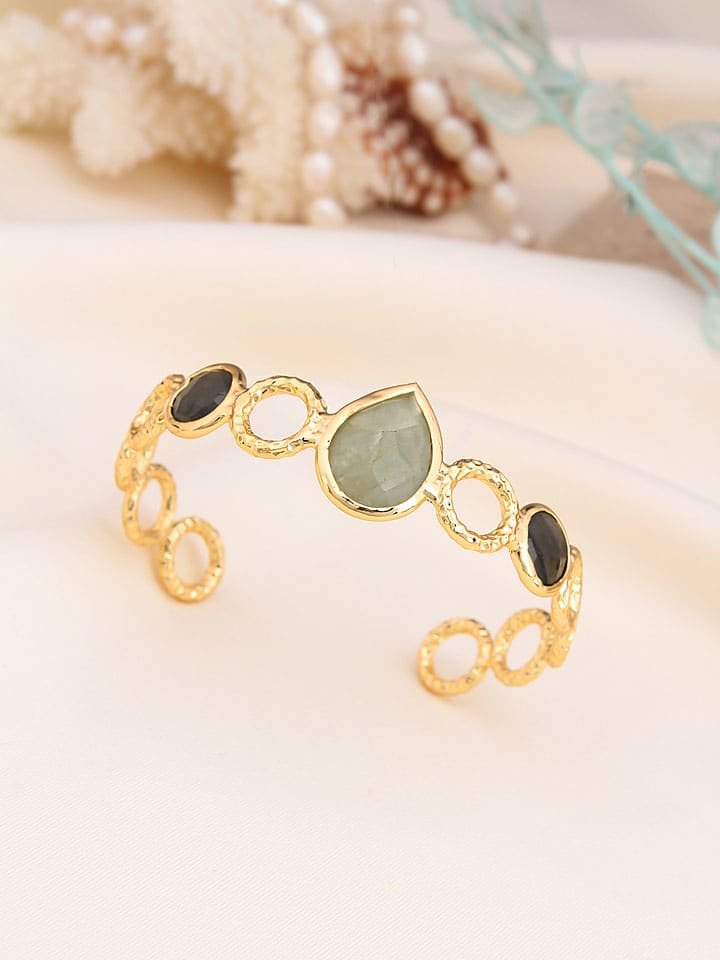 L'Atelier de Gaia Pozłacana bransoletka z elementami ozdobnymi