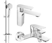 Zestawy baterii łazienkowych - Mexen Alexa DQ40 zestaw wannowy, chrom - 71203DQ40-00 - miniaturka - grafika 1