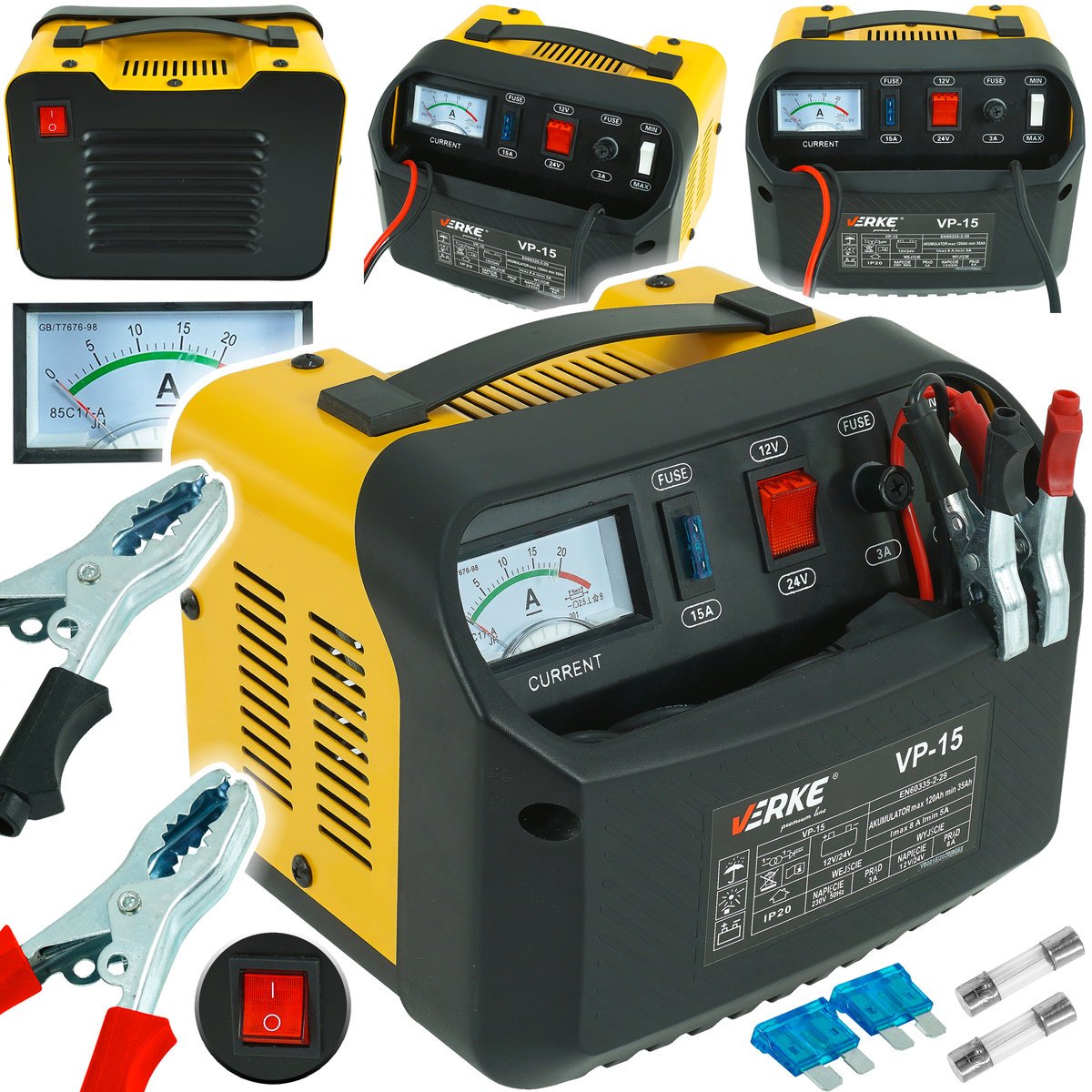 PROSTOWNIK AKUMULATOR ŁADOWARKA 12/24V VP-15 VERKE V80016