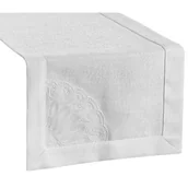 Obrusy i serwetki - Bieżnik EUROFIRANY Elen 40 x 140 cm Biały - miniaturka - grafika 1