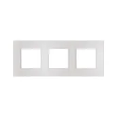 Klawisze i ramki - Ramka potrójna Rosa szklana kryształowa biel RS-3Q.BI - miniaturka - grafika 1