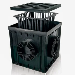 Studnia 300 x 300 krata PVC A15 grafit ø75, 90, 110, 125, 140, 160 cm MAXPOL - Rynny i akcesoria - miniaturka - grafika 1