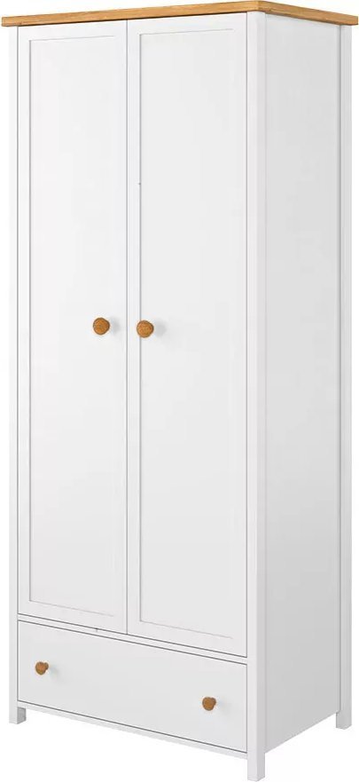 Lenart Biała skandynawska szafa do sypialni - STORY SO-01