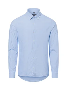 Nils Sundström Męska koszula casual Mężczyźni Slim Fit Bawełna niebieski w kratkę, S - Koszule męskie - miniaturka - grafika 1