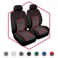 Pokrowce na fotele - Uniwersalne koszulki samochodowe przód 1+1 Stylus czerwone - miniaturka - grafika 1