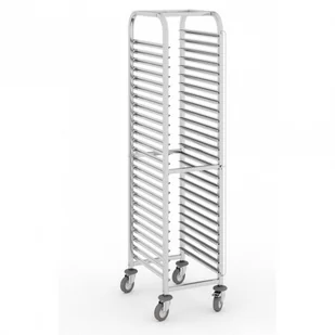 B2B Partner Wózek ze stali nierdzewnej na pojemniki gastronomiczne, 20 poziomów, GN 1/1, 1800x380x550 mm 434079 - Wózki na żywność - miniaturka - grafika 1