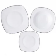 Serwisy obiadowe - Orion Serwis OBIADOWY kwadratowy porcelanowy zestaw talerzy komplet 18 el. 128457 - miniaturka - grafika 1