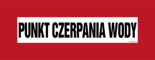 BC107 PUNKT CZERPANIA WODY, PN - PŁYTA PCV 1MM; (360X140MM) - Systemy ekspozycyjne i znaki informacyjne - miniaturka - grafika 1