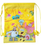 Torby szkolne - WOREK dziecięcy przedszkolny SPONGEBOB na buty obuwie kapcie do szkoły - miniaturka - grafika 1