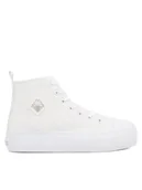 Trampki damskie - Kappa Trampki VISKA OC 243208OC-1010 Biały - miniaturka - grafika 1