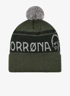 Czapki męskie - Czapka zimowa Norrona Heavy MerinoUll Logo Beanie - olive night melange - miniaturka - grafika 1
