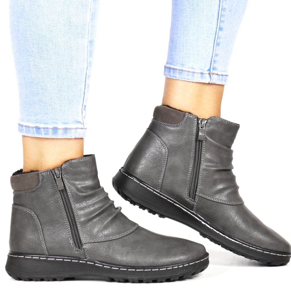 DAMSKIE BOTKI ZA KOSTKĘ VINCEZA 87725 SZARE