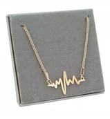 Bransoletki - Złoty naszyjnik linia serca życia CELEBRYTKA 925 - miniaturka - grafika 1