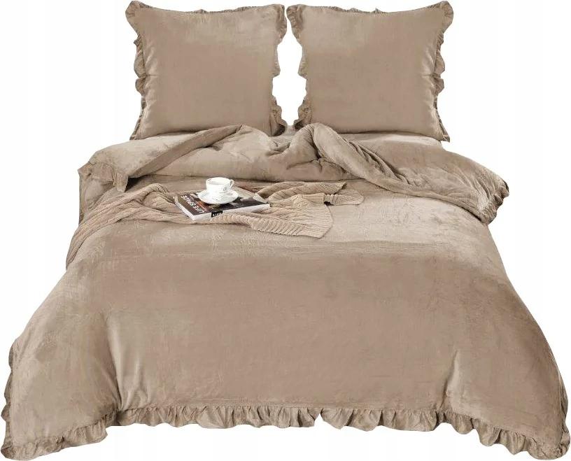 Komplet pościeli Cotton World 160 x 200 cm odcienie brązu i beżu