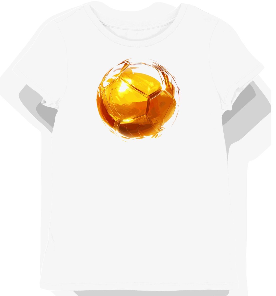 Koszulka damska biała z motywem złotej piłki esportowej L