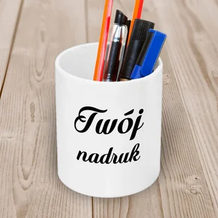 Ceramiczny pojemnik na długopisy z Twoim nadrukiem - Długopisy - miniaturka - grafika 1
