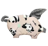 Kołdry i poduszki dla dzieci - La Millou Poduszka Sleepy Pig - I Love Panda Pink - Grey - miniaturka - grafika 1