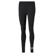 Legginsy - Legginsy damskie Puma ESSENTIAL+ METALLIC czarne 84830701-L - miniaturka - grafika 1