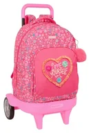 Plecaki - Safta FEELING Plecak na kółkach, Compact Evolution, zdejmowany, idealny dla dzieci w różnym wieku, wygodny i wszechstronny, jakość i wytrzymałość, 33 x 22 x 45 cm, Biały, M, Casual - miniaturka - grafika 1