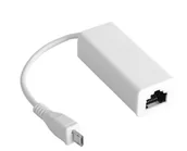 Adaptery i przejściówki - MicroConnect USB MICRO to Ethernet White USBMICROETHB - miniaturka - grafika 1