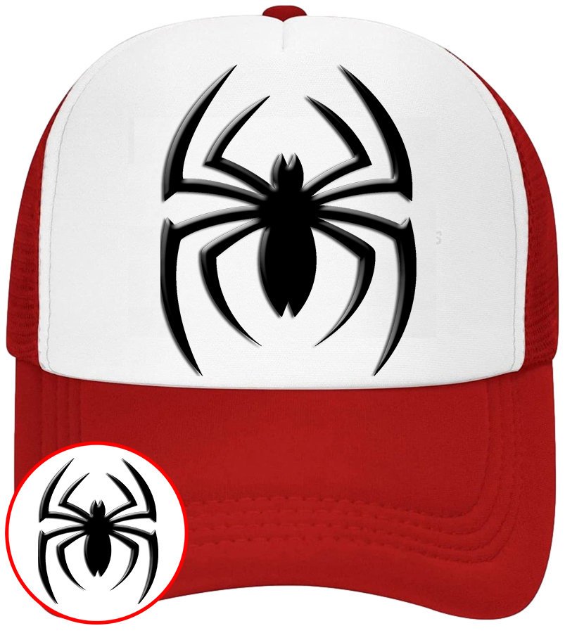 CZAPKA Z DASZKIEM SPIDERMAN DLA DZIECI NA LATO CZERWONA BEJSBOLÓWKA