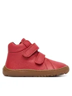 Buty dla dziewczynek - Froddo Trzewiki Barefoot Winter Furry G3110263-7 M Czerwony - miniaturka - grafika 1