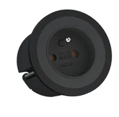 Gniazdka elektryczne - Gniazdo Bachmann PIX z bolcem 230V z pierścieniem białym + czarnym - miniaturka - grafika 1