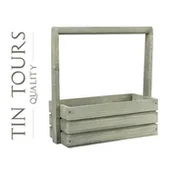 Donice - ZIELONA SKRZYNKA DREWNIANA Z PAŁĄKIEM 30x13x11/31 cm - miniaturka - grafika 1