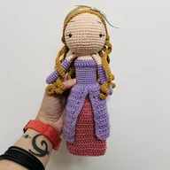 Lalki dla dziewczynek - Lalka księżniczka maskotka szydełkowa handmade - miniaturka - grafika 1