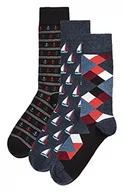 Skarpetki męskie - HS by Happy Socks męskie skarpety z kotwicą, 3-pak, 37-45 (rozmiar 41-46), wielobarwny, 37-45 EU - miniaturka - grafika 1