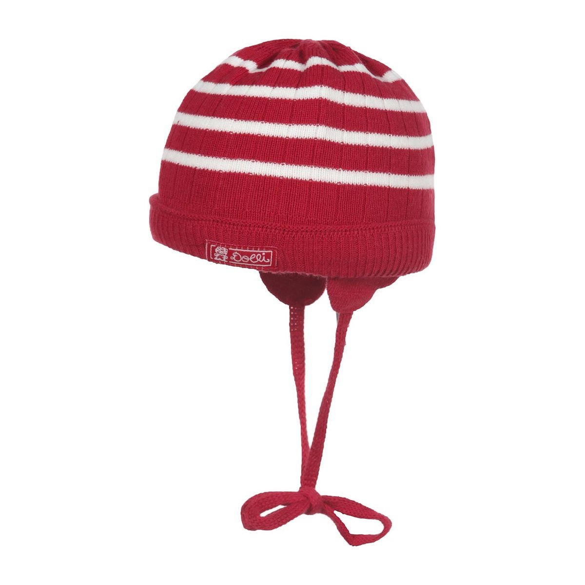 Dziecięca czapka wiązana jesienna czerwona Döll r.49