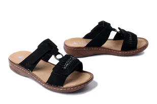 RIEKER V2839-00 black, klapki damskie - Rieker - Klapki i japonki damskie - miniaturka - grafika 1