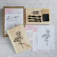 Zabawki kreatywne - BOX DIY String art FLAMING kreatywny zestaw zrób to sam - miniaturka - grafika 1
