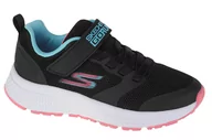 Buty dla dziewczynek - Skechers Go Run Consistent - Vibrant Dash 302409L-BLK dziewczęce sneakersy, czarne, rozmiar 28 - miniaturka - grafika 1