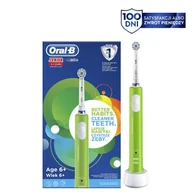 Szczoteczki do zębów dla dzieci - Oral-B Produkty do higieny jamy ustnej Akumulatorowa szczoteczka elektryczna dla dzieci 6+ lat zielona - miniaturka - grafika 1