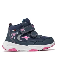 Buty dla dziewczynek - Trzewiki KangaRoos KS-Freezer V RTX 02221-000-4204 Granatowy - miniaturka - grafika 1