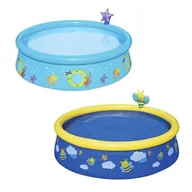Baseny ogrodowe - Bestway Fast Set Pool z rozpylacz, 477 L, kolorowy, 152 x 152 x 38 cm - miniaturka - grafika 1