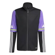 Kurtki i płaszcze dla dziewczynek - adidas Uniseks - dzieci SQUADRA25 TRAINING JACKET KIDS, black/purple rush, 9-10 Years - miniaturka - grafika 1