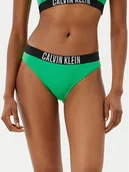 Stroje kąpielowe - Calvin Klein Swimwear Dół od bikini KW0KW02856 Zielony - miniaturka - grafika 1