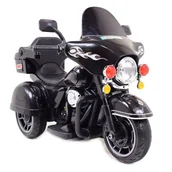 Pojazdy elektryczne dla dzieci - Motor Chopper Na Akumulator Z Oparciem Czarny, Dwa Silniki/609 - miniaturka - grafika 1