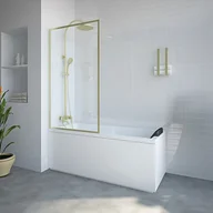 Parawany nawannowe - VENTE-UNIQUE Złoty parawan nawannowy w stylu Art Deco - 80 x 140 cm - szkło hartowane - BRADENTON - miniaturka - grafika 1