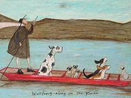 Obrazy i zdjęcia na płótnie - Pyramid Posters Woofing along on the River - obraz na płótnie 80x60 WDC100019 - miniaturka - grafika 1