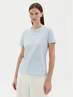 Koszulki i topy damskie - Tommy Hilfiger T-Shirt WW0WW40276 Błękitny Regular Fit - miniaturka - grafika 1