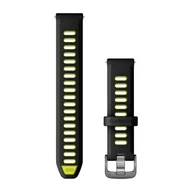 Akcesoria do pulsometrów i zegarków sportowych - Silikonowy pasek Quick Release 18mm - czarny/jaskrawożółty z popielatym zapięciem [010-11251-A3] - miniaturka - grafika 1